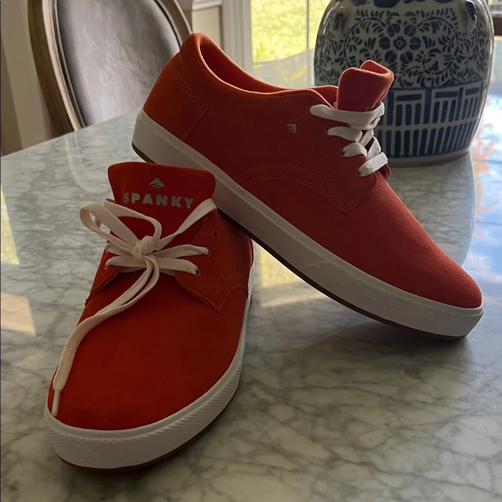 Men's Orange Emerica Skater Sneakers - Picture 1 of 2